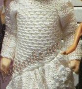 Свадебное платье для куклы №1069