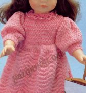 Розовое платье для куклы №1070